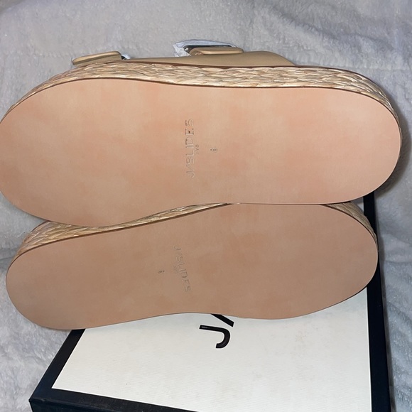 NWT J/SLIDES BONNIE Sand Leather Sandal - Picture 14 of 15